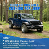 Nilight Center Console Cover for Jeep Wrangler JL Gladiator JT 2018-2026 | Nappa Leather Armrest Cover for Car with Storage Pocket Waterproof Center Console Pad Anti-Scratch Arm Rest Box Cover, Black, view 3