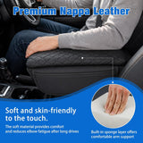 Nilight Center Console Cover for Jeep Wrangler JL Gladiator JT 2018-2026 | Nappa Leather Armrest Cover for Car with Storage Pocket Waterproof Center Console Pad Anti-Scratch Arm Rest Box Cover, Black, view 5