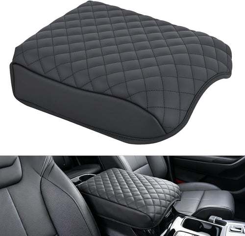 Nilight Center Console Cover for Kia Telluride 2020-2026 Armrest Cushion | for Telluride 2020 21 22 23 24 25 2026 Accessories Nappa Leather Armrest Cover for Car Waterproof Center Console Pad, Black