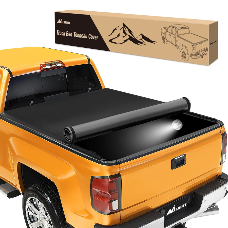 Nilight 6.6ft Truck Bed Cover for Chevy Silverado 1500 / GMC Sierra1500 2014 2015 2016 2017 2018