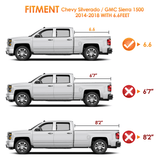 Nilight 6.6ft Truck Bed Cover for Chevy Silverado 1500 / GMC Sierra1500 2014 2015 2016 2017 2018, view 3