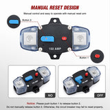 Nilight Circuit Breaker 150 Amp w/Manual Reset 12V-42V Overload Protection | Resettable Switch Trolling Motor Auto Car Stereo Audio Inline Fuse Block Holders Inverter for Automotive RV Marine Boat, view 5