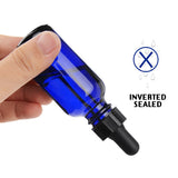 Nilight CL65319 Cobalt Blue Glass Bottles 1-oz for Essential Oils with Glass Eye Dropper And Rubber Bulb - 6 pack, view 6