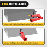 Nilight Clamp On Trailer Hitch 2 Inch Ball Mount Receiver Tractor Bucket, view 4