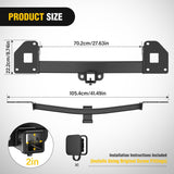 Nilight Class 3 Trailer Hitch 2 Inch Receiver Compatible with Tesla Model Y 2020-2026, Multi-Fit Hitch to Receive Ball Mount Cargo Carrier Bike Rack Tow Hook, Black Powder Coated, view 2
