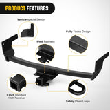 Nilight Class 3 Trailer Hitch 2 Inch Receiver Tow Hitch Compatible with 2019 2020 2021 2022 2023 2024 2025 Toyota RAV4 All 2019-2025 Toyota RAV4 Prime All Black Powder Coated, view 4