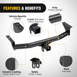 Nilight Class 3 Trailer Hitch 2 Inch Receiver Tow Hitch Compatible with Chevrolet Colorado/GMC Canyon 2015 2016 2017 2018 2019 2020 2021 2022 Black Powder Coated, view 4
