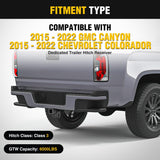 Nilight Class 3 Trailer Hitch 2 Inch Receiver Tow Hitch Compatible with Chevrolet Colorado/GMC Canyon 2015 2016 2017 2018 2019 2020 2021 2022 Black Powder Coated, view 5