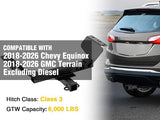 Nilight Class 3 Trailer Hitch Compatible with 2018-2026 Chevrolet Chevy Equinox (Excl.Diesel) 2018-2026 GMC Terrain (Excl.Diesel) 2 Inch Hitch Receiver fit Ball Mount Cargo Carrier Bike Rack Tow Hook, view 5