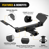 Nilight Class 3 Trailer Hitch Compatible with 2018-2026 Chevrolet Chevy Equinox (Excl.Diesel) 2018-2026 GMC Terrain (Excl.Diesel) 2 Inch Hitch Receiver fit Ball Mount Cargo Carrier Bike Rack Tow Hook, view 6