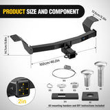 Nilight Class 3 Trailer Hitch Compatible with Honda CR-V 2017-2026, 2 Inch Receiver, Multi-Fit Tow Hitch for Ball Mount Cargo Carrier Bike Rack Tow Hook, Black Powder Coated, view 3