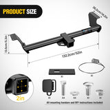 Nilight Class 3 Trailer Hitch Fits 1999-2017 Honda Odyssey 2 inch Hitch Receiver Multi-Fit Hitch to Receive Ball Mount Cargo Carrier Bike Rack Tow Hook Black, view 2
