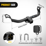 Nilight Class 3 Trailer Hitch Fits Honda Honda CR-V 2012 2013 2014 2015 2016, 2 inch Hitch Receiver Multi-Fit Hitch to Receive Ball Mount Cargo Carrier Bike Rack Tow Hook, view 3
