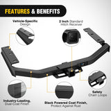 Nilight Class 3 Trailer Hitch Fits Toyota Highlander 2020 2021 2022 2023 2024 2025 (Not Fit XSE Models) 2 inch Hitch Receiver Multi-Fit Hitch to Receive Ball Mount Cargo Carrier Bike Rack Tow Hook, view 5