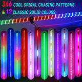 Nilight COB RGB LED Whip Light 1PC 4FT Spiral Lighted Antenna Whips | Bluetooth APP and Remote Control with DIY Chasing Patterns Music Sync and Spring Base for ATV UTV RZR Can Am and Truck, view 2
