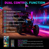 Nilight COB RGB LED Whip Light 1PC 4FT Spiral Lighted Antenna Whips | Bluetooth APP and Remote Control with DIY Chasing Patterns Music Sync and Spring Base for ATV UTV RZR Can Am and Truck, view 3
