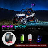 Nilight COB RGB LED Whip Light 1PC 4FT Spiral Lighted Antenna Whips | Bluetooth APP and Remote Control with DIY Chasing Patterns Music Sync and Spring Base for ATV UTV RZR Can Am and Truck, view 4
