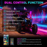 Nilight COB RGB LED Whip Light 2PCS 2FT Spiral Antenna Whips | Bluetooth APP and Remote Control with DIY Chasing Patterns Music Sync and Spring Base for ATV UTV RZR Can Am and Truck, view 3