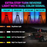 Nilight COB RGB LED Whip Light 2PCS 2FT Spiral Antenna Whips | Bluetooth APP and Remote Control with DIY Chasing Patterns Music Sync and Spring Base for ATV UTV RZR Can Am and Truck, view 4