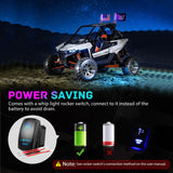 Nilight COB RGB LED Whip Light 2PCS 2FT Spiral Antenna Whips | Bluetooth APP and Remote Control with DIY Chasing Patterns Music Sync and Spring Base for ATV UTV RZR Can Am and Truck, view 5