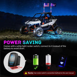 Nilight COB RGB LED Whip Light 2PCS 5FT Spiral Antenna Whips | Bluetooth APP and Remote Control with DIY Chasing Patterns Music Sync and Spring Base for ATV UTV RZR Can Am and Truck, view 5