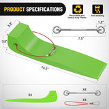 Nilight Combinable Tire Skates 4Pack – Rollback Tow Truck & Flatbed Carrier Accessories, Low Friction Skids for Locked Wheel Towing & Disabled Vehicle Recovery, 4000 lbs, Green, view 2
