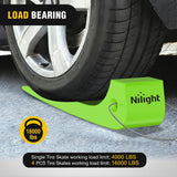 Nilight Combinable Tire Skates 4Pack – Rollback Tow Truck & Flatbed Carrier Accessories, Low Friction Skids for Locked Wheel Towing & Disabled Vehicle Recovery, 4000 lbs, Green, view 5