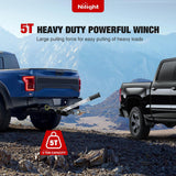 Nilight Come Along Winch 5 Ton /10,000 Lbs Heavy Duty Come Along Cable Puller Hand Winch Tool with 10 Ft Rope Double Gear 3 Hook for Lifting Pulling Road Vehicle Recovery Automotive Hoist Winch Puller, view 2