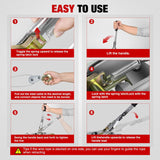 Nilight Come Along Winch 5 Ton /10,000 Lbs Heavy Duty Come Along Cable Puller Hand Winch Tool with 10 Ft Rope Double Gear 3 Hook for Lifting Pulling Road Vehicle Recovery Automotive Hoist Winch Puller, view 6