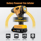 Nilight Cordless Tire Inflator 20V Rechargeable Air Compressor with Digital Gauge 150PSI Includes 12V Adapter, view 6