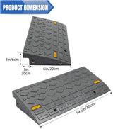 Nilight Curb Ramps 2 Pack, 3.9 inch Rise Durable Plastic Threshold Driveway Step Ramp for Scooter, Bikes, Motorcycle, Dolly, Lawn Mower, view 2