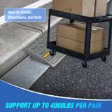 Nilight Curb Ramps 2 Pack, 3.9 inch Rise Durable Plastic Threshold Driveway Step Ramp for Scooter, Bikes, Motorcycle, Dolly, Lawn Mower, view 3