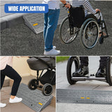 Nilight Curb Ramps 2 Pack, 3.9 inch Rise Durable Plastic Threshold Driveway Step Ramp for Scooter, Bikes, Motorcycle, Dolly, Lawn Mower, view 6