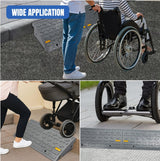 Nilight Curb Ramps 2 Pack, 5.9 inch Rise Durable Plastic Threshold Driveway Step Ramp for Scooter, Bikes, Motorcycle, Dolly, Lawn Mower, view 6