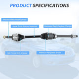 Nilight CV Axle Shaft Assembly Compatible with 2002 2003 2004 2005 2006 2007 2008 2009 Toyota Camry 2004-2008 Toyota Solara 2001-2007 Highlander Half-Shaft Assemblies Replacement Front Passenger Side, view 2