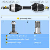 Nilight CV Axle Shaft Assembly | Compatible with 2003-2009 Lexus GX470 2010-2022 GX460 2003-2022 Toyota 4Runner Half-Shaft Front Driver or Passenger Side, view 2