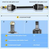 Nilight CV Axle Shaft Assembly Compatible with 2006 2007 2008 2009 2010 2011 2012 2013 2014 2015 Honda Civic L4 1.8L Half-Shaft Assemblies Replacement Front Wheel Driver Side, view 4