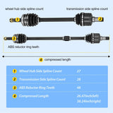 Nilight CV Axle Shaft Assembly Compatible with 2006 2007 2008 2009 2010 2011 2012 2013 Kia Carens III MPV 2.0 Half-Shaft Assemblies Replacement Front Wheel Driver and Passenger Side | Compatible with 2006-2013 Kia Carens III MPV 2.0 Half-Shaft Assemblies, view 4