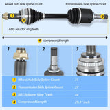 Nilight CV Axle Shaft Assembly Compatible with 2007 2008 2009 2010 2011 2012 2013 2014 Ford Edge V6 2007-2015 Lincoln MKX V6 Half-Shaft Assemblies Replacement Front Wheel Driver Side, view 4