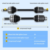 Nilight CV Axle Shaft Assembly Compatible with 2007 2008 2009 2010 2011 2012 2013 2014 Honda CR-V EX EX-L LX Half-Shaft Assemblies Replacement Front Wheel Driver and Passenger Side, view 4