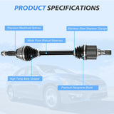 Nilight CV Axle Shaft Assembly Compatible with 2007 2008 2009 2010-2012 2013 Nissan Altima 2011-2013 Rogue 2014-2015 Rogue Select 2007-2012 Sentra Half-Shaft Assemblies Replacement Front Driver Side, view 2