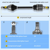 Nilight CV Axle Shaft Assembly Compatible with 2007 2008 2009 2010-2012 2013 Nissan Altima 2011-2013 Rogue 2014-2015 Rogue Select 2007-2012 Sentra Half-Shaft Assemblies Replacement Front Driver Side, view 4