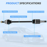 Nilight CV Axle Shaft Assembly Compatible with 2008 2009 2010 2011 2012 2013 2014 2015 Subaru Impreza 2005-2009 Legacy Outback Half-Shaft Assemblies Replacement Front Wheel Driver or Passenger Side, view 2