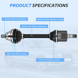 Nilight CV Axle Shaft Assembly | Compatible with 2009-2017 Volkswagen Tiguan 2015-2018 Audi Q3 Quattro 2009-2013 VW CC 2006-2008 Passat Front Driver Side, view 2