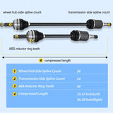 Nilight CV Axle Shaft Assembly | Compatible with 2009-2018 Toyota Corolla L4 1.8L 2003-2013 Toyota Matrix 2003-2010 Pontiac Vibe Front Half-Shaft Replacement, view 2