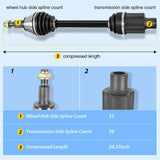 Nilight CV Axle Shaft Assembly Compatible with 2012 2013 2014 2015 2016 2017 2018 Ram 1500 2019-2020 Ram 1500 Classic Half-Shaft Assemblies Replacement Front Wheel Driver or Passenger Side, view 4