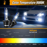 Nilight D4S HID Headlight Bulbs, 8000K Cool White D4S Bulb 35W High Low Beam Xenon Headlights Replacement, 2-Pack(NOT fit Halogen Headlight Assembly), view 2