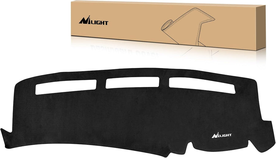 Nilight Dash Cover for 1999‑2006 GMC Sierra/Chevy Silverado, 2000‑2006 GMC Yukon/Yukon XL/Chevy Suburban/Chevy Tahoe, 2001‑2006 Avalanche, Suede Dashboard Mat Black