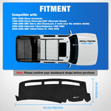 Nilight Dash Cover for 1999‑2006 GMC Sierra/Chevy Silverado, 2000‑2006 GMC Yukon/Yukon XL/Chevy Suburban/Chevy Tahoe, 2001‑2006 Avalanche, Suede Dashboard Mat Black, view 2