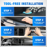 Nilight Dash Cover for 1999‑2006 GMC Sierra/Chevy Silverado, 2000‑2006 GMC Yukon/Yukon XL/Chevy Suburban/Chevy Tahoe, 2001‑2006 Avalanche, Suede Dashboard Mat Black, view 5
